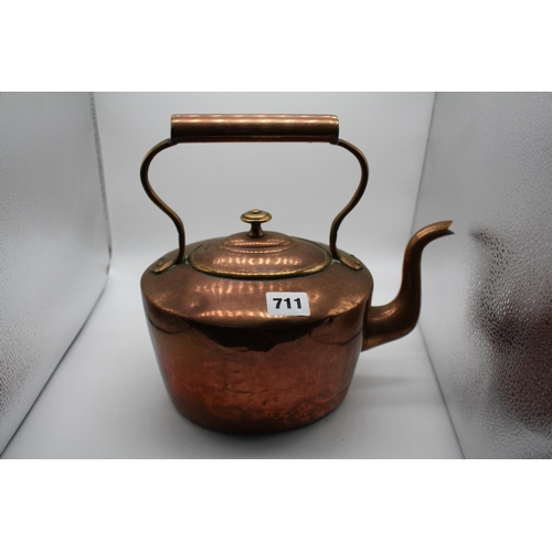 711 - Copper kettle 10 1/2