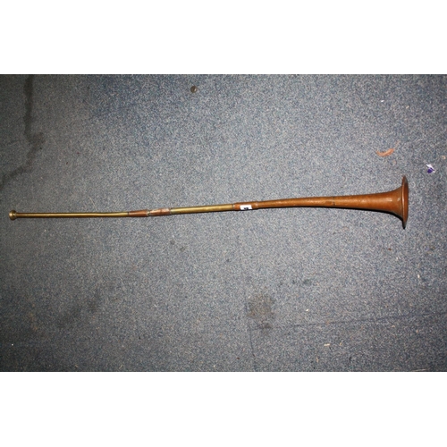 714 - Copper & brass post horn- 35