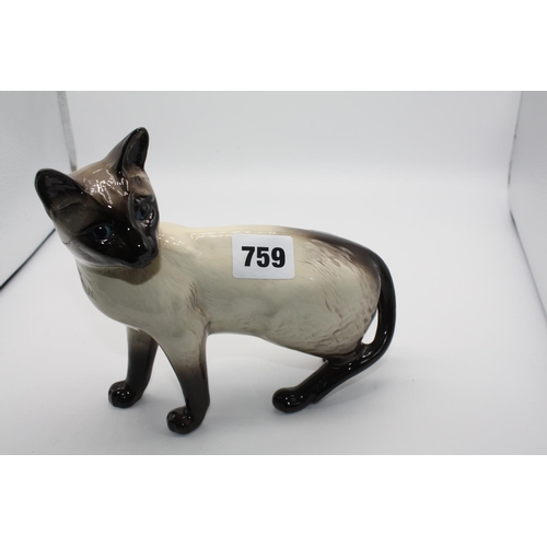 759 - Beswick Siamese cat 6 1/2