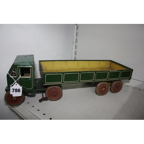 786 - Metal windup articulated lorry 17