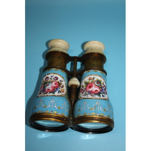 896 - Pair French enamel opera glasses 6