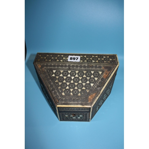 897 - Masonic stationery box a/f 8 3/4