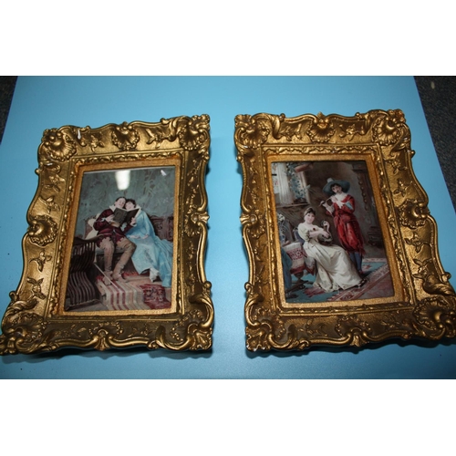 904 - 2 small gilt framed pictures 4 1/2