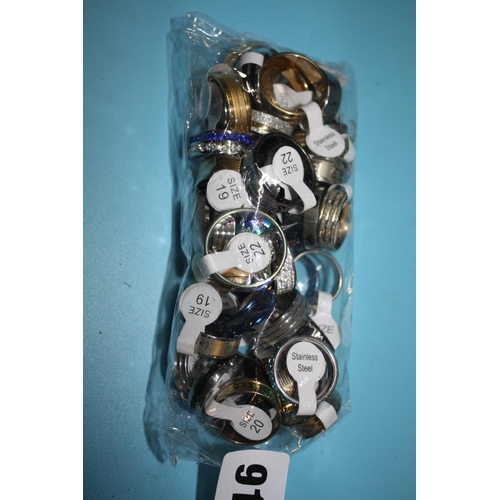 919 - Bag 50 assorted metal rings