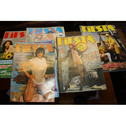 1081 - 5 vintage Fiesta magazines- average condition