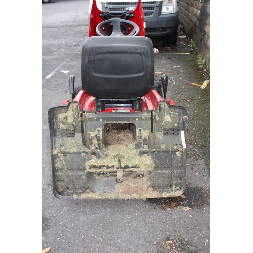 1 - Mountfield ride on mower complete with trailer,needs new battery, does start with jump leads-blades ... 