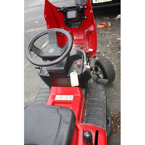 1 - Mountfield ride on mower complete with trailer,needs new battery, does start with jump leads-blades ... 