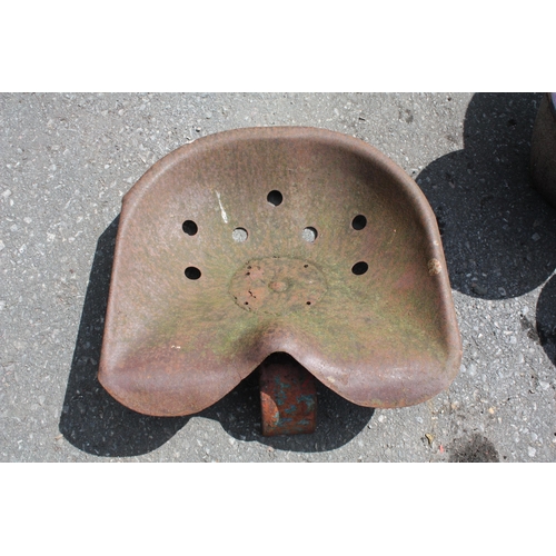 28 - Metal tractor seat 18 1/2