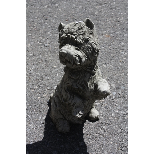 166 - Small concrete Scottie dog 12