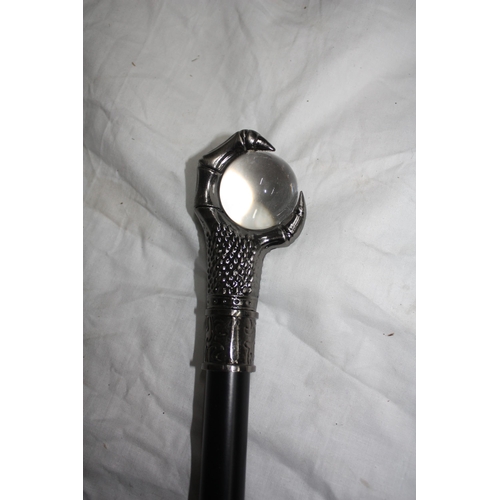 1392 - Ball & claw handled walking stick 36