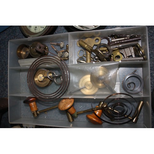 1391 - Box assorted clock parts