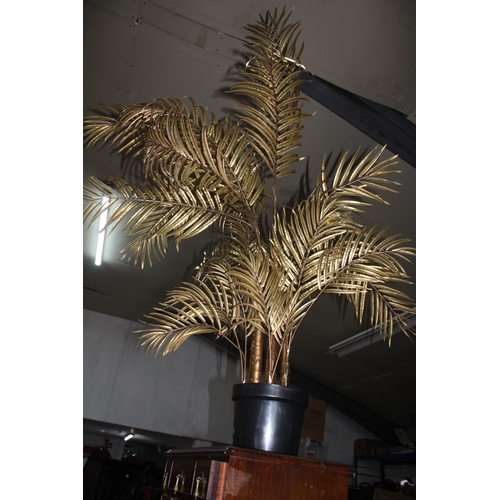 1773 - Large gold decorative plant & extra branches approx. 5' h.