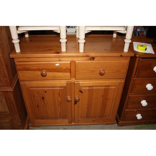 1799 - Pine 2 drawer sideboard 34