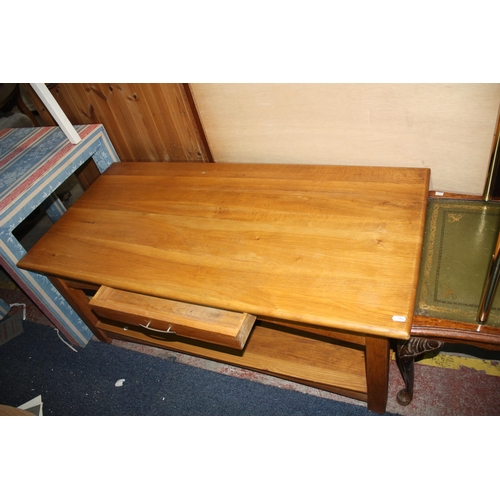 1807 - Light oak coffee table with 1 drawer 19