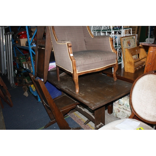 1813 - Oak refectory table & 4 chairs