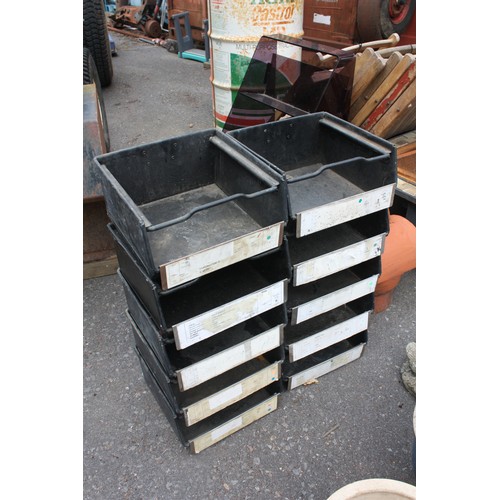 7 - Quantity metal storage bins