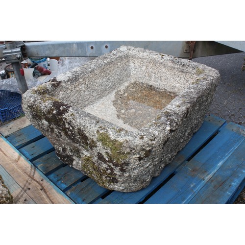 4 - Rectangular granite trough 13