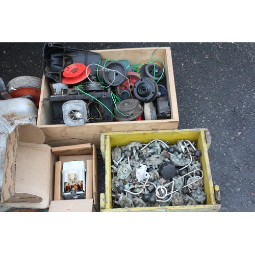 21n - 2 boxes of strimmer spares,new flymo motor etc