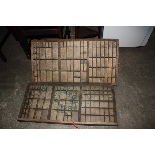 1820 - 3 printing block trays 33 1/2