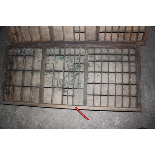 1820 - 3 printing block trays 33 1/2