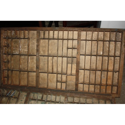 1820 - 3 printing block trays 33 1/2