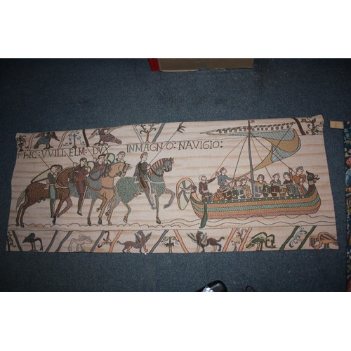 1827 - 2 wall hanging wall tapestries,largest 47 1/2