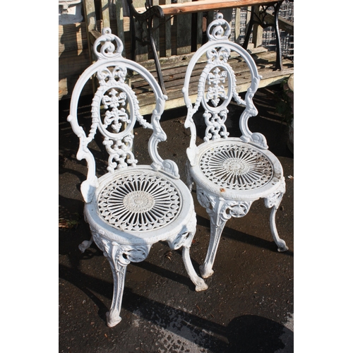 26 - Pair aluminium garden chairs