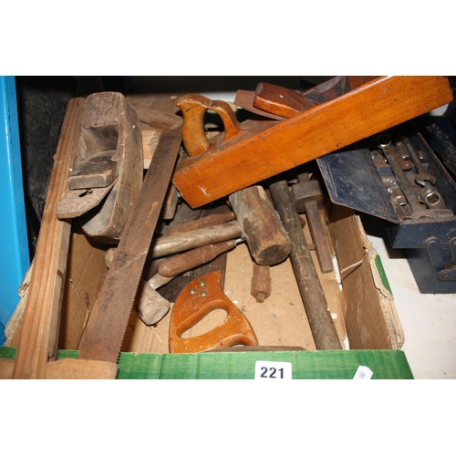 238 - Crate assorted vintage woodworking tools