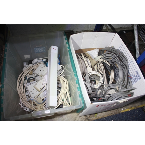 414 - 2 boxes assorted cable etc