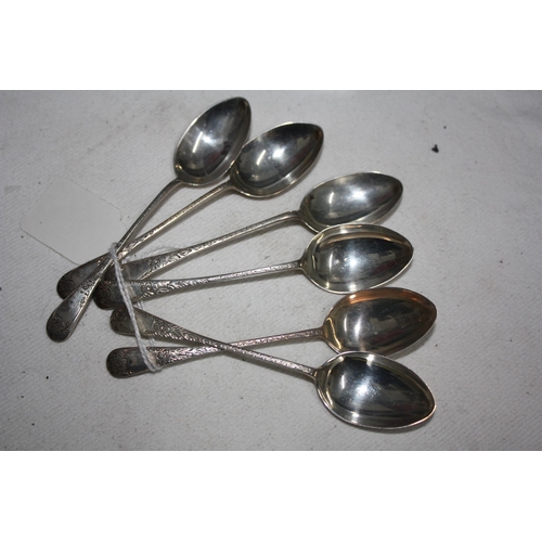 1142 - Set 6 silver teaspoons 58 grammes