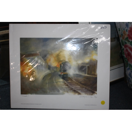 1332 - Ltd edition Christopher Ware Tornado Train print 13 1/2