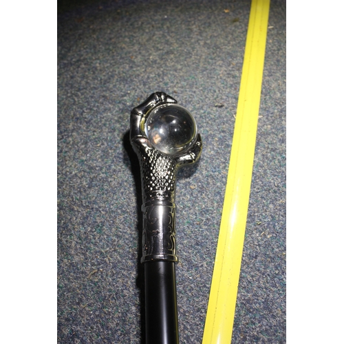 1343 - Walking stick with ball & claw handle 37