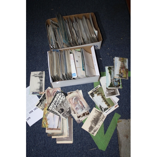 1372 - Large quantity assorted postcards- been in storage 9 years- slight smell of damp