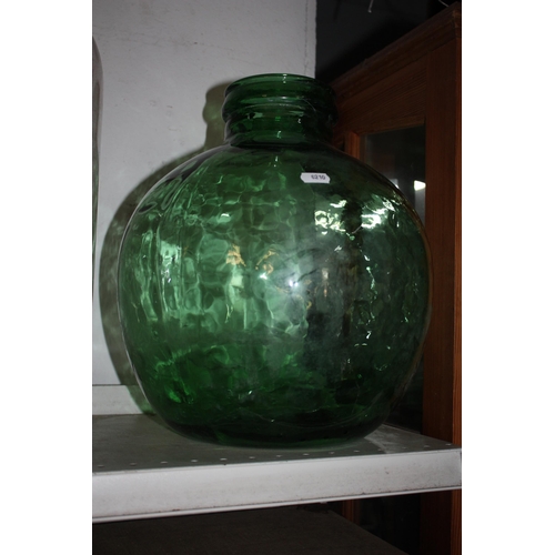 1425 - Large green glass jar for plants 13