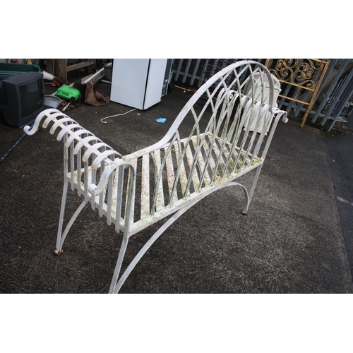 182 - Ironwork garden bench 62