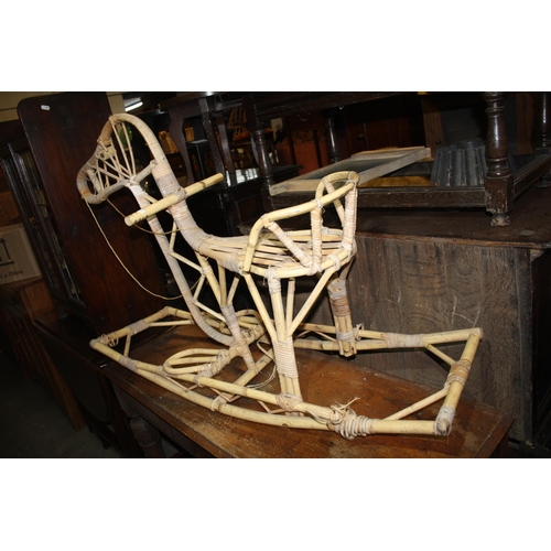 1471 - Childs bamboo rocking horse 31