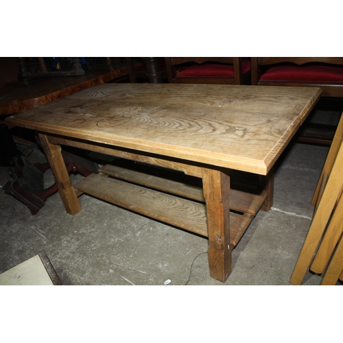 1688 - Solid oak coffee table 18 1/2