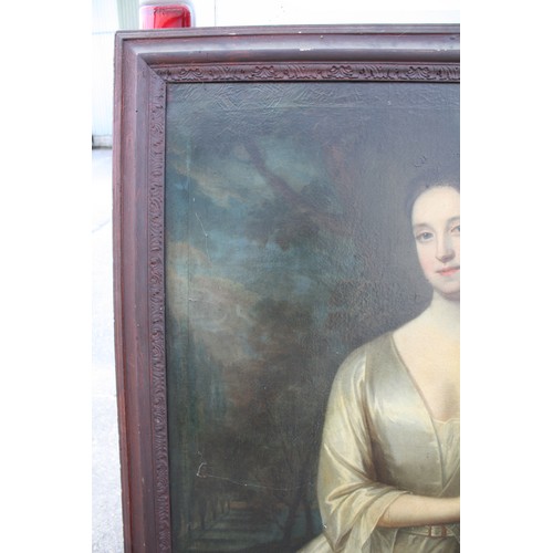 1218 - Pair mid 18th Century portraits lady & gentleman 49