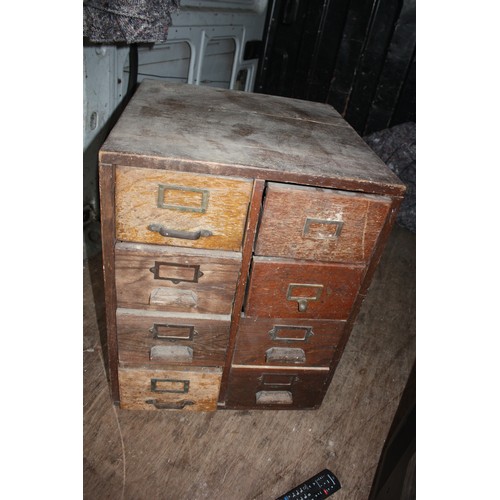 1786 - Vintage 8 drawer wooden  filing cabinet 26