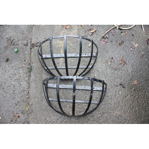 112 - Pair metal wall planters 15