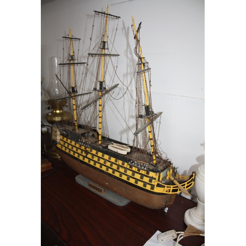 817 - Large HMS Victory galleon model 28