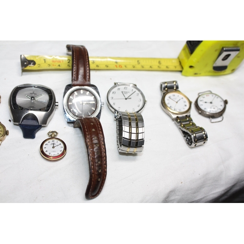 1228 - Silver cased wrist watch & assorted wrist watches