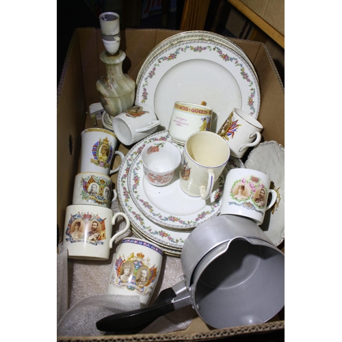 1441 - Commemorative cups- odd chip, dinnerware etc