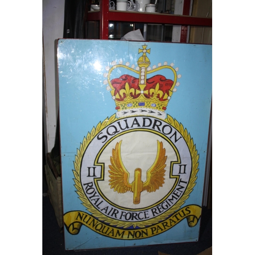 1446 - Cardboard perspex RAF sign 51