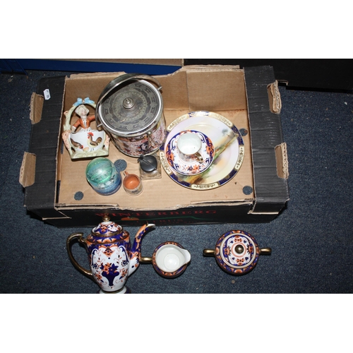 1480 - Box Spode biscuit barrel, Noritake etc