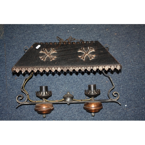 1515 - Ceiling mounted copper canopy light 20