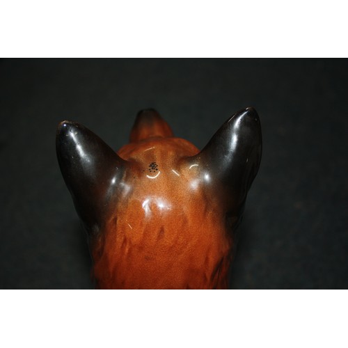 714 - Large Beswick seated fireside Fox figure model 2348 12 1/2