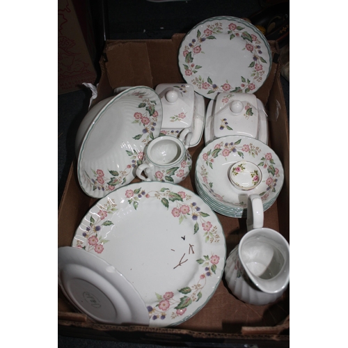 706 - Quantity BHS Victorian Rose dinnerware