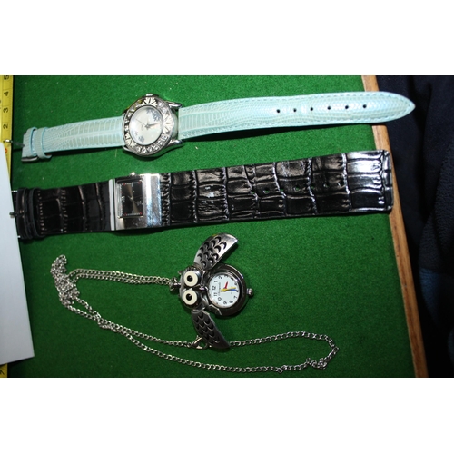 837 - Novelty Owl watch & 2 others