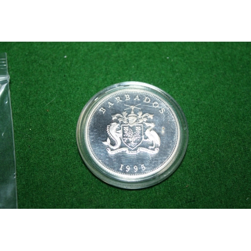 839 - Barbados proof silver 1 dollar coin 1995